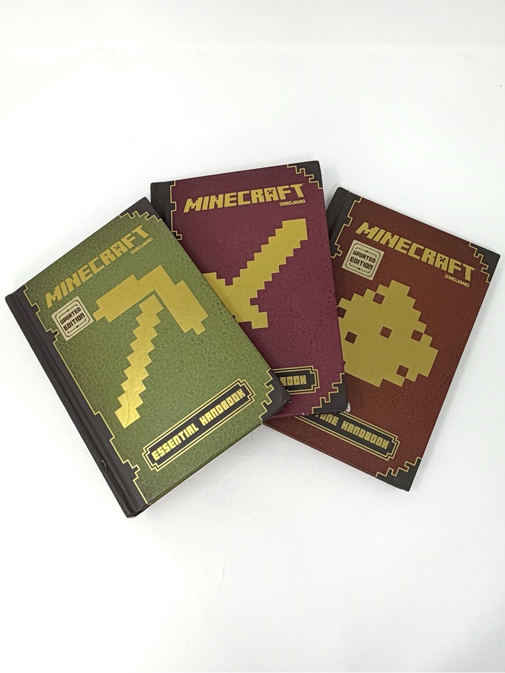 Minecraft Handbook Lot 3 Essential Combat Redstone Books Mojang